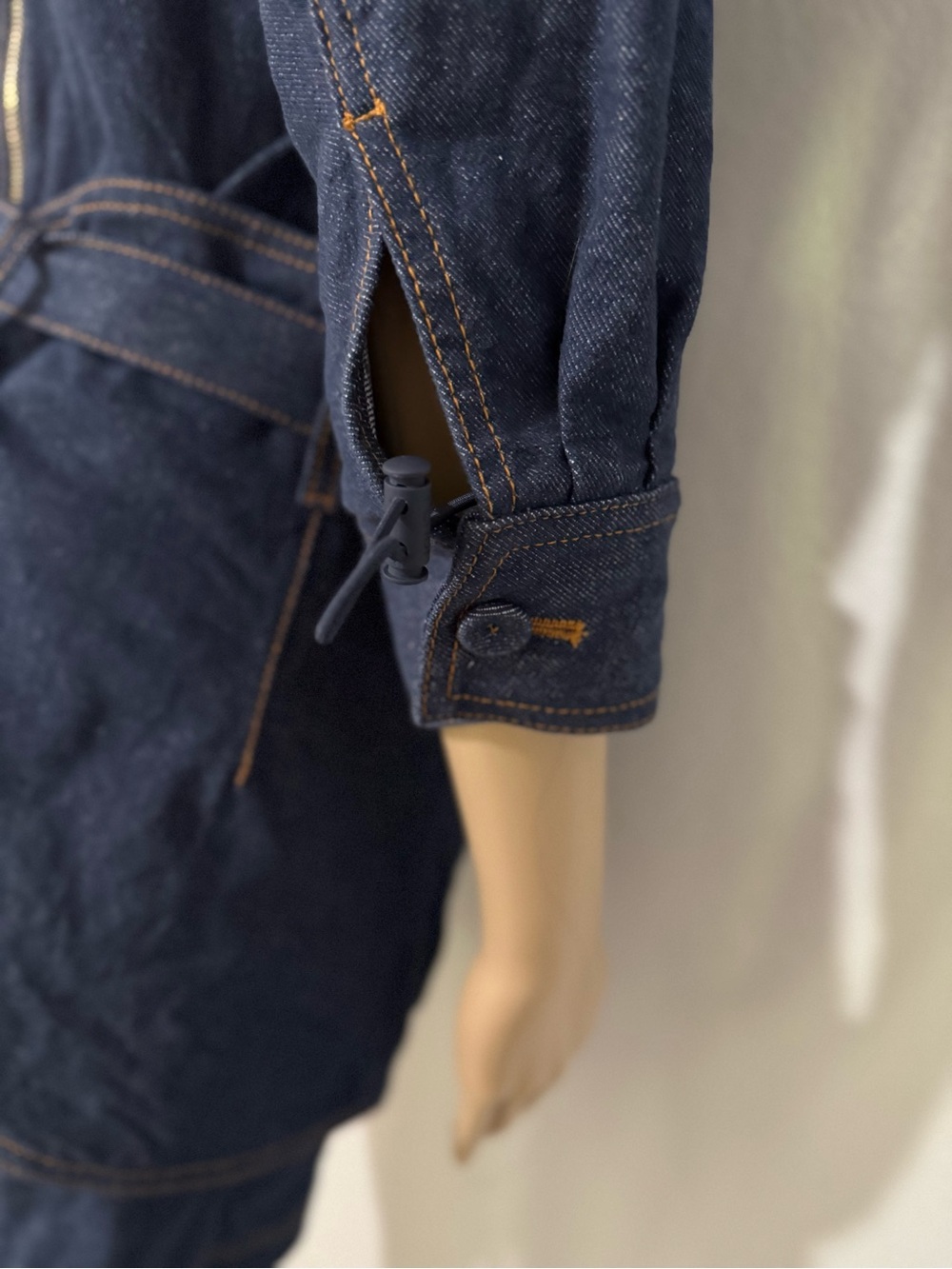 Fendi Dark Blue Denim Crew-Neck Belted Mini Dress - Picture 10 of 13